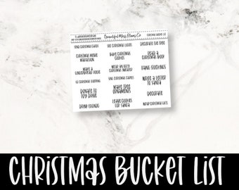 Christmas Bucket List // Planner Stickers // Christmas Stickers