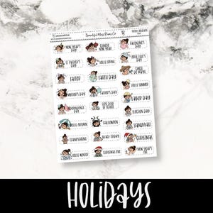 Posey : Vacances // Agenda autocollants // Stickers personnages