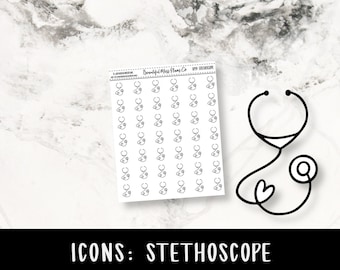 Stethoscope Icons // Functional Stickers