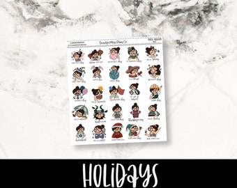 Posey: Holidays // Planner Stickers // Character Stickers