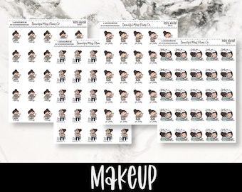 Posey: Makeup // Planner Stickers // Character Stickers // Makeup Stickers