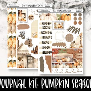 Journal Kit: Pumpkin Season // Planner Stickers // Bujo Stickers // Journaling Stickers // Autumn Stickers