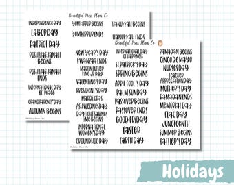 Holidays // Planner Stickers // Script Stickers