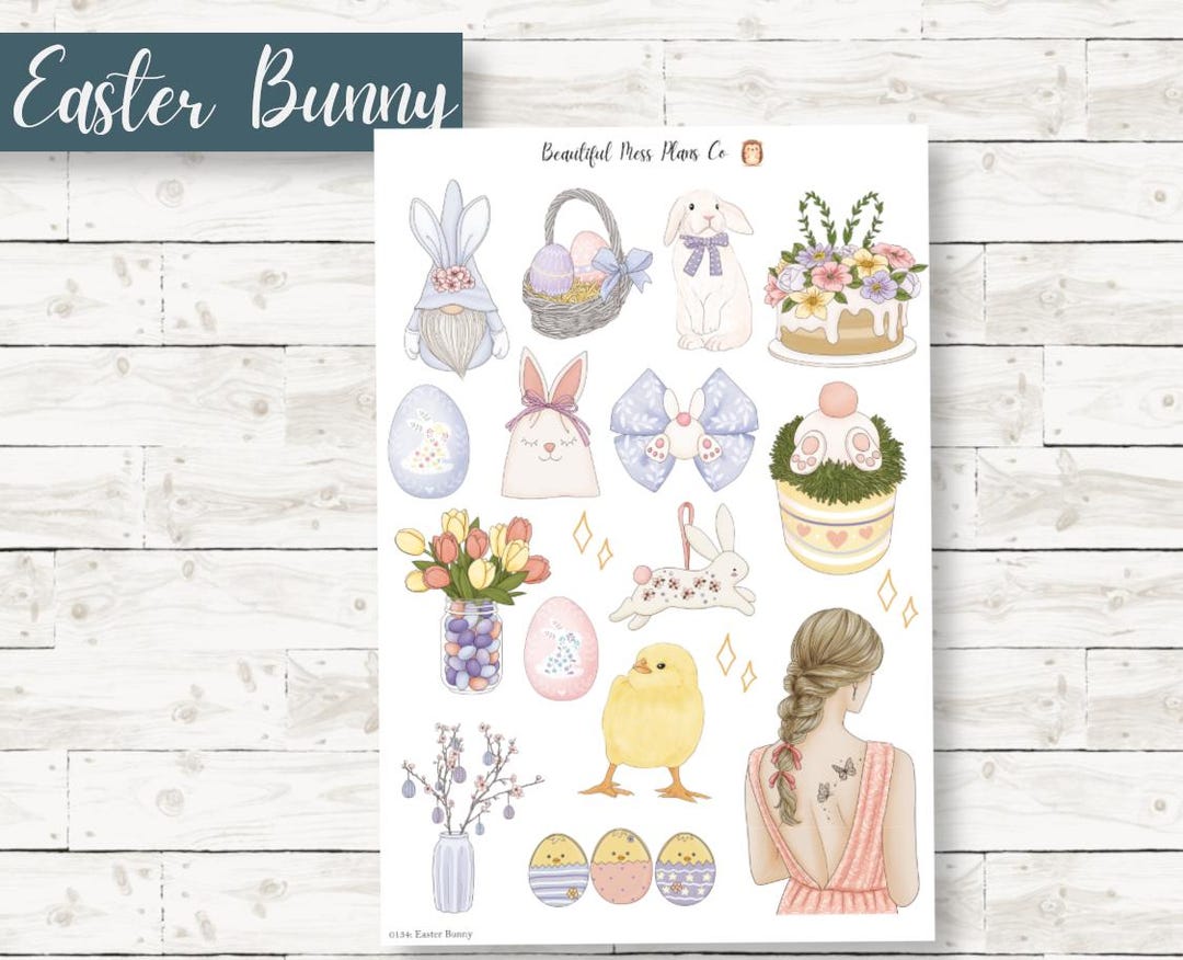 Easter Bunny // Deco // Planner Stickers // Spring Stickers // Easter ...