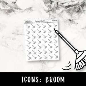 Broom Icons // Functional Stickers