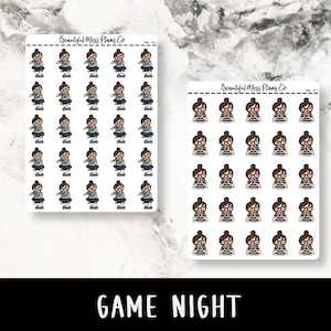 Posey: Game Night // Planner Stickers // Character Stickers // Game Stickers