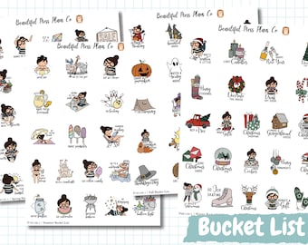 Posey Bucket List Planner Stickers: Seasonal Stickers