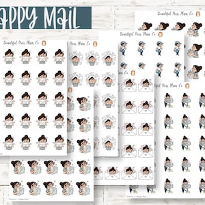 Posey: Happy Mail // Planner Stickers // Character Stickers // Happy Mail Stickers