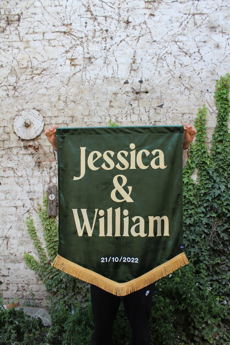 Wedding Velvet Banner Highquality Velvet Banner Flag Alternative
