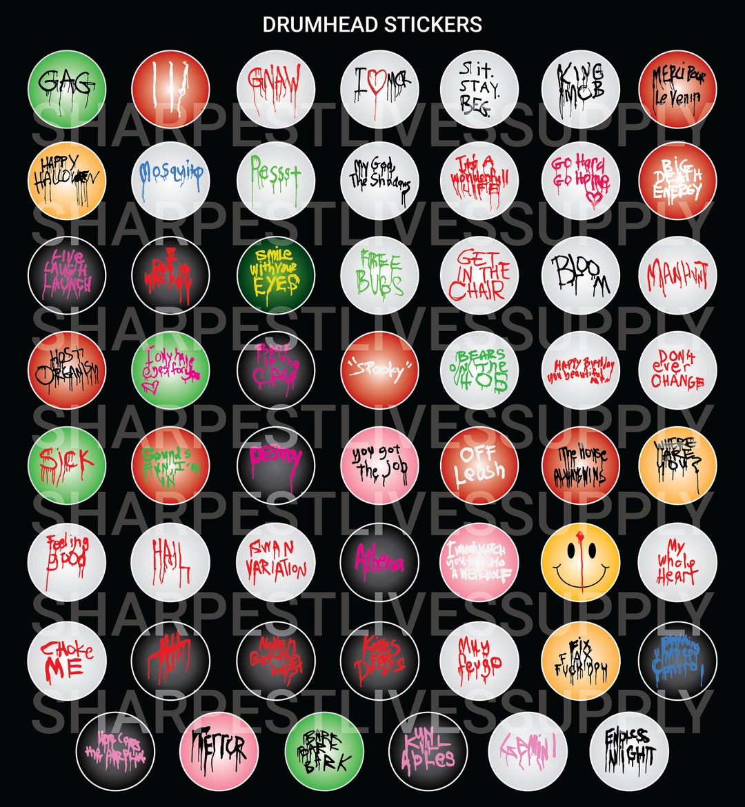 MCR Drum Head Stickers Etsy