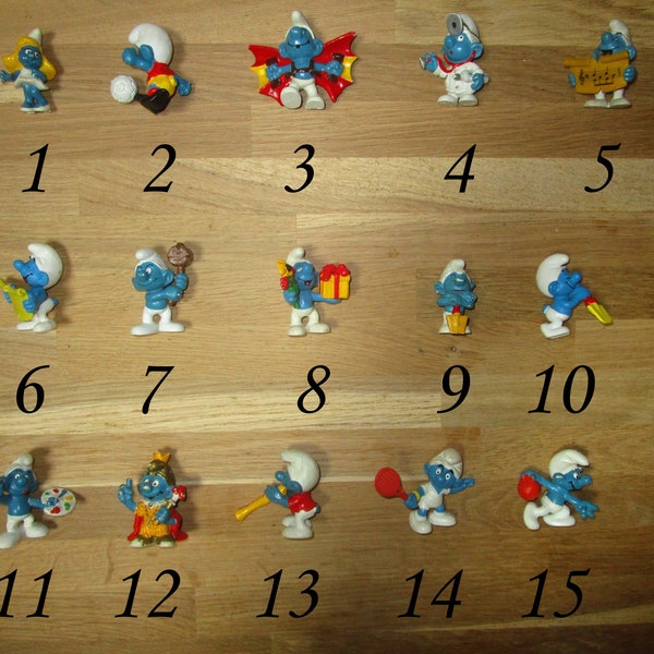Smurf figurines from our childhood, retail, smurf