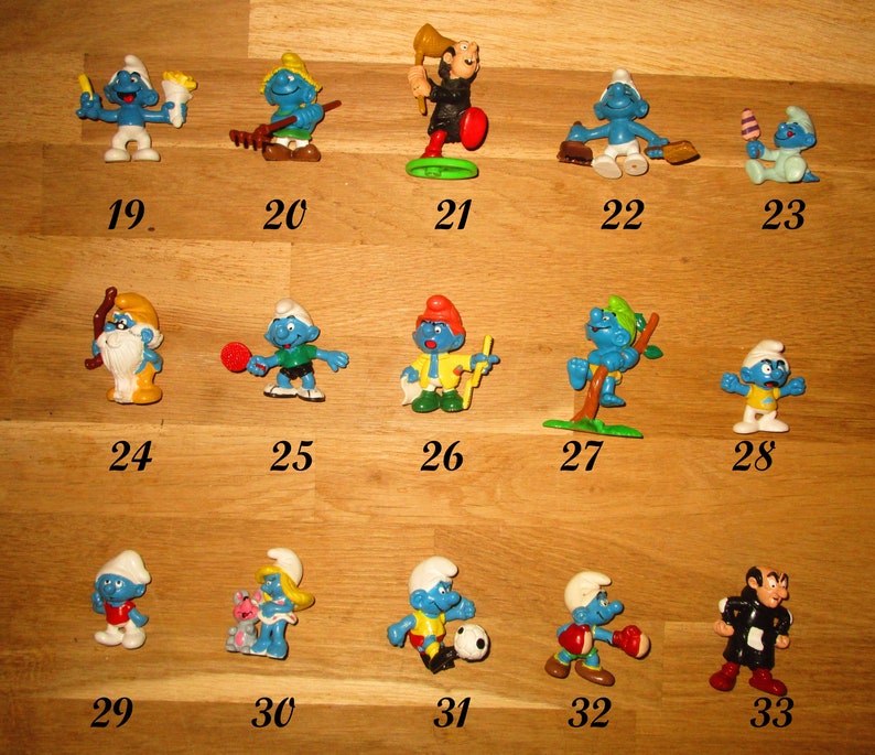 smurf figures list