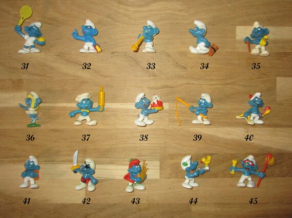 Smurf Figures From Our Childhood Retail Etsy