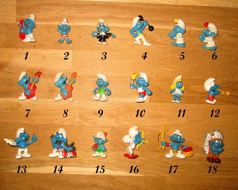 Smurf figures from our childhood retail | Etsy
