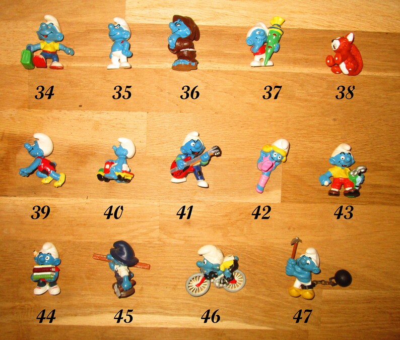 smurf figures list