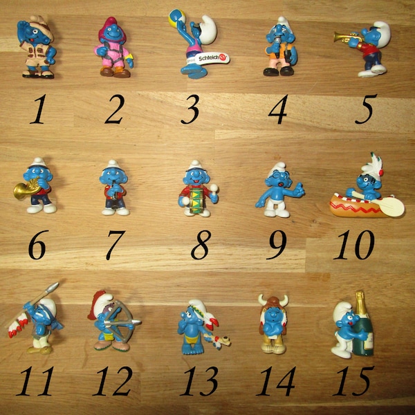 Smurf figurines from our childhood, retail, smurf
