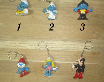 Smurf figurine keyring, Gargamel, Smurfette