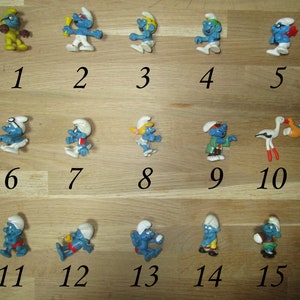 Smurf figurines from our childhood, retail, smurf