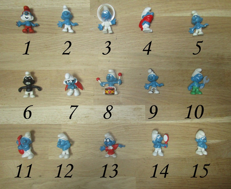 Smurf Figurines From Our Childhood, Retail Etsy New Zealand