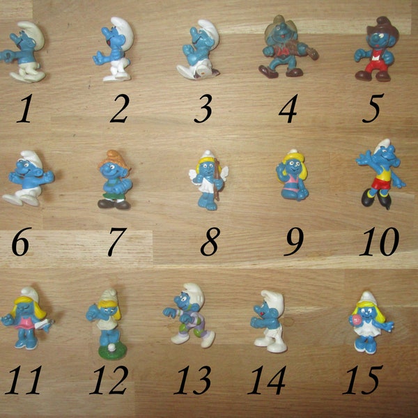 Smurf figurines from our childhood, retail