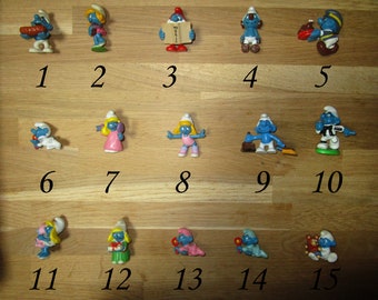 Smurf figurines from our childhood, retail