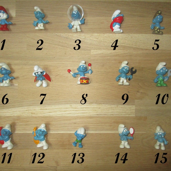Smurf Figurines Etsy