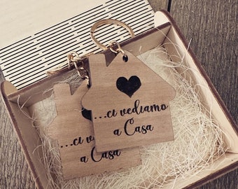 Keychain couple box "See you at home"