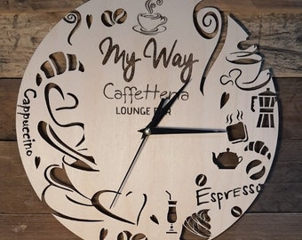 Orologio in legno da parete personalizzato