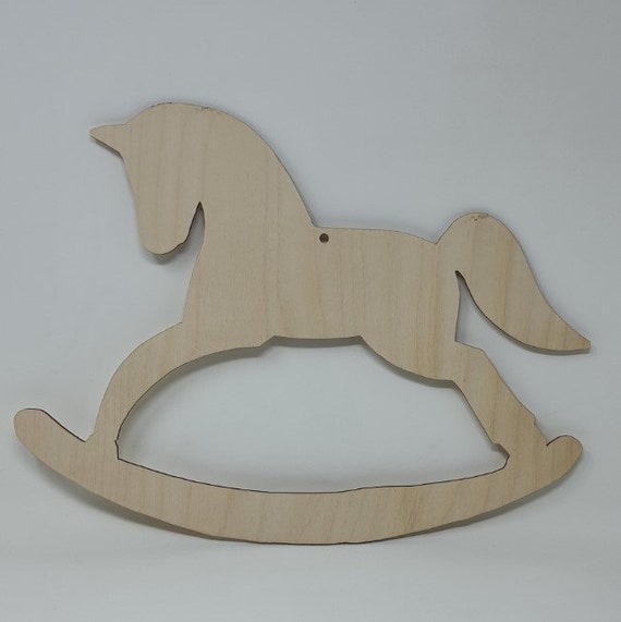 Cavallo a dondolo Grandi Sagome In Legno Forma Base Cavallo a dondolo Hobby  Bricolage -  Italia