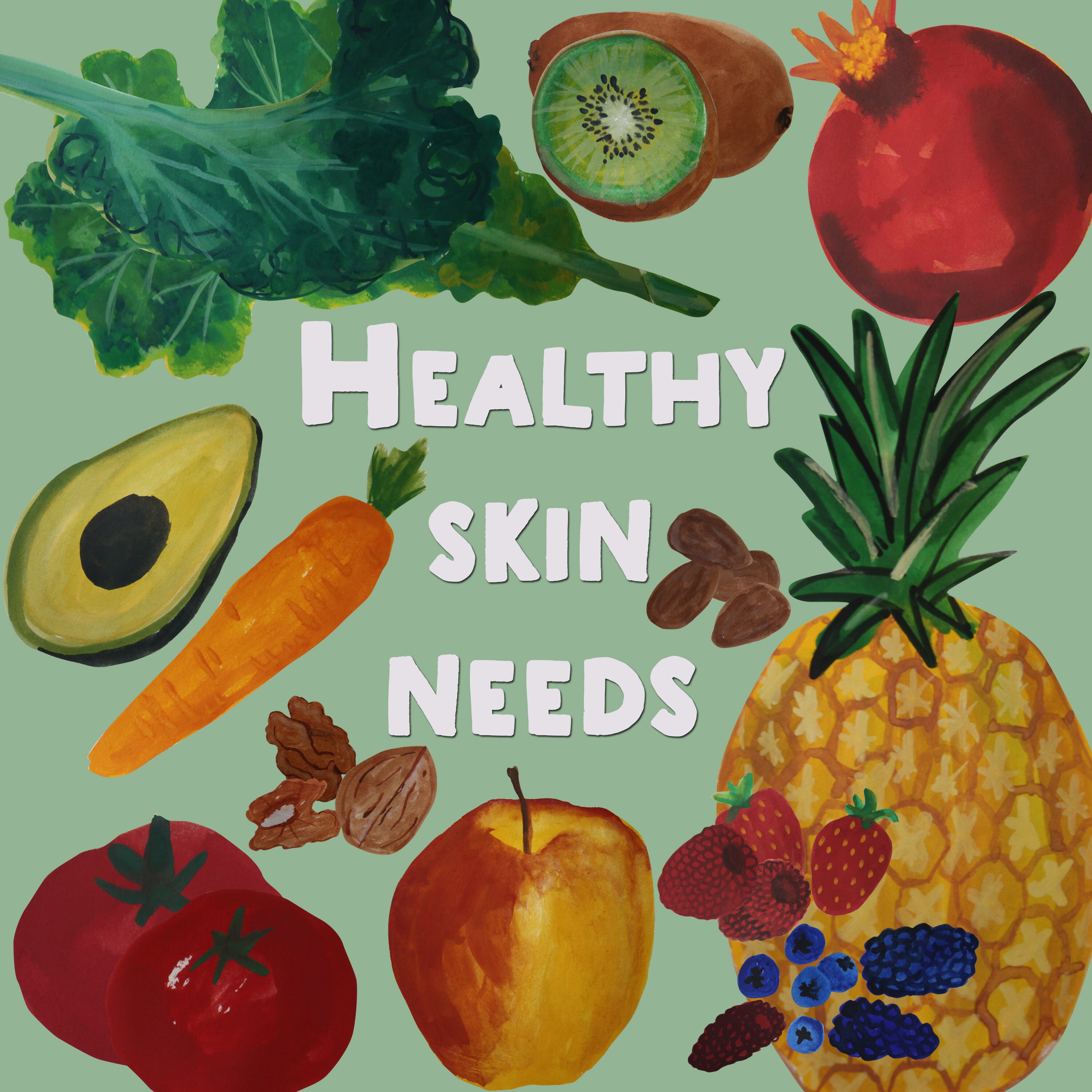 Refrigerator Fridge fruits and veggies kitchen decor