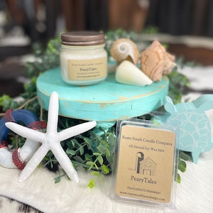 Vela de cera de soja o derretida de PearyTales - Vela de cera de soja totalmente natural - Vela de granja - Vela artesanal - Vela en tarro de cristal -