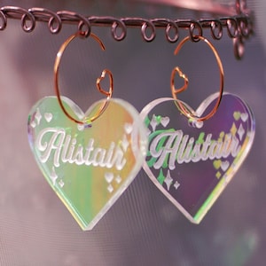 Alistair Dragon Age Iridescent Heart Earrings