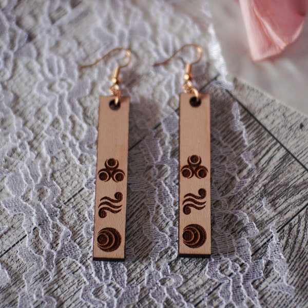 Spiritual Stones The Legend of Zelda Wooden Earrings