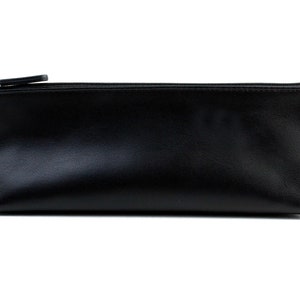 Personalisierbares Federmäppchen Groß Premium Leder XXL, Federtasche / Schlampermäppchen im Retro Design mit Reißverschluss personalisiert