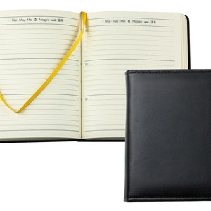 Personalisierbarer 3 Jahreskalender &quot;immerwährend&quot; Leder - Organizer Terminplaner mit Tagesübersicht - Tagebuch Buch-Kalender personalisiert