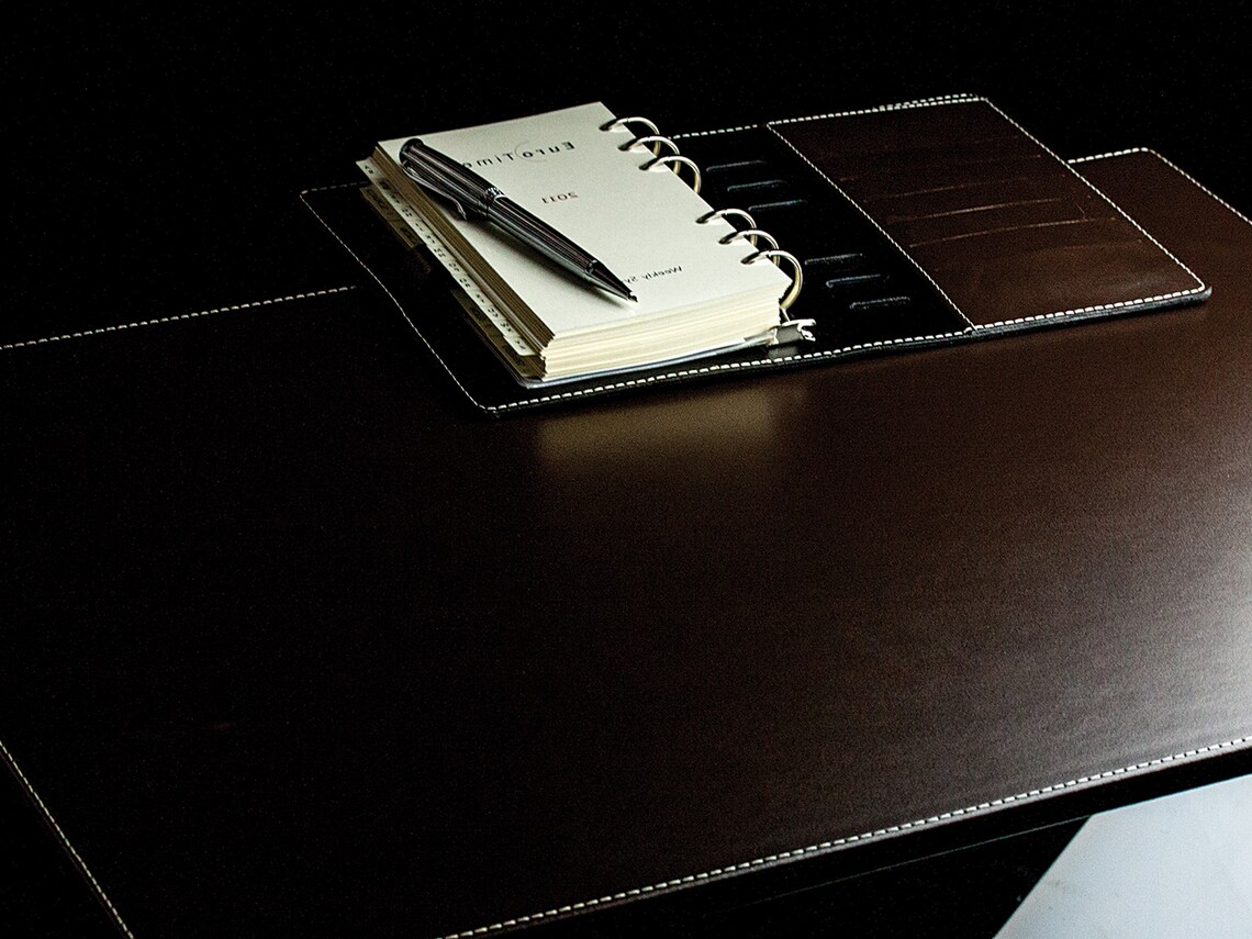 Customizable Desk Pad DIN A2 Made of Premium Leather Nonslip Etsy