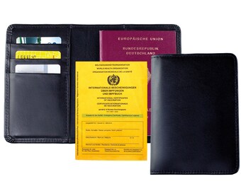Leder Etui Für Passport Und Impfpass