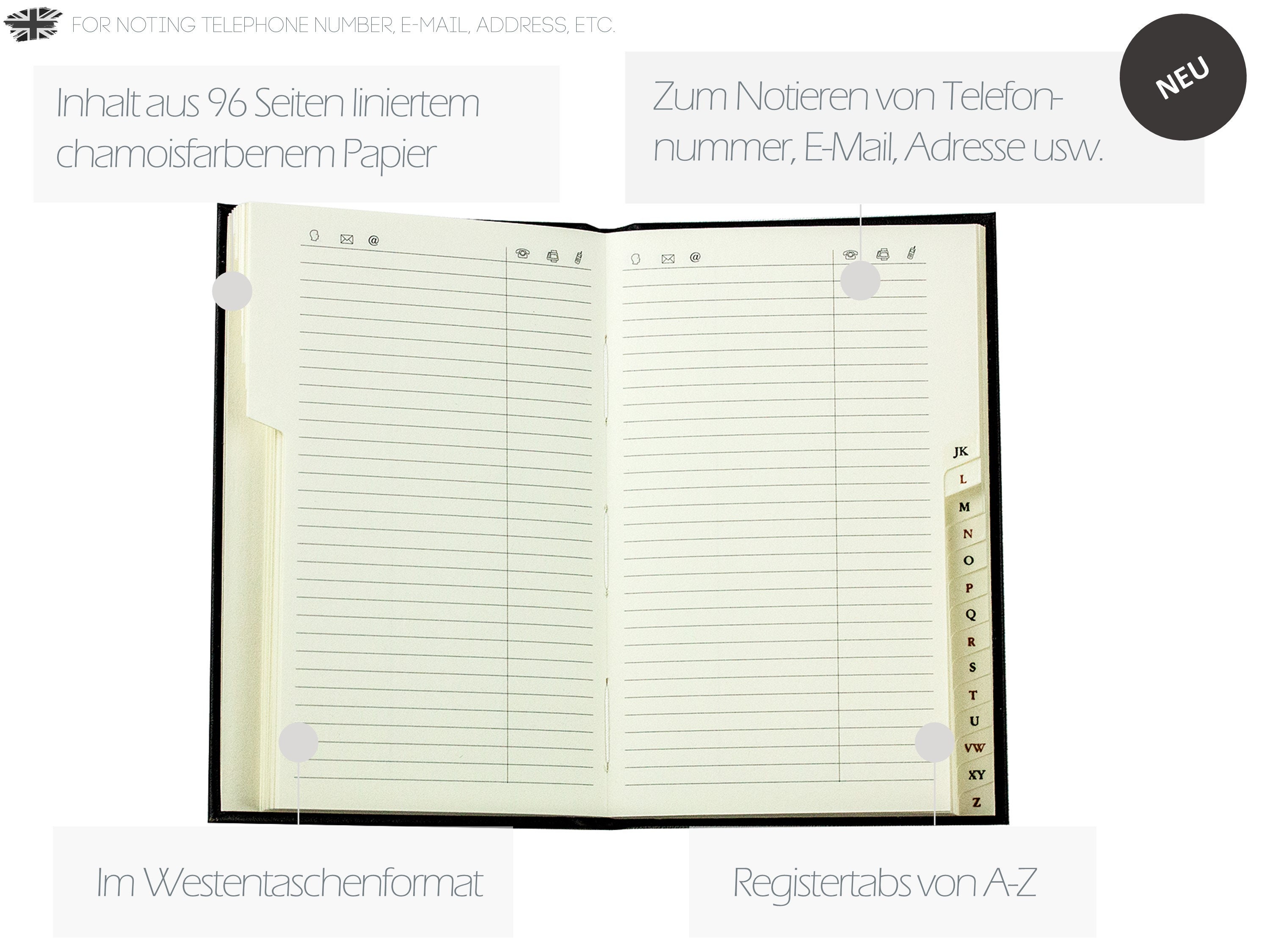 Personalisierbares Adressbuch DIN A6 gebunden mit A-Z Register | Etsy
