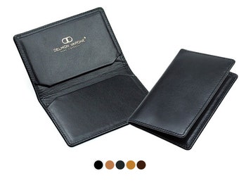 Personalizable business card case premium leather, business card case/case with 2 slots, card case case personalized with engraving