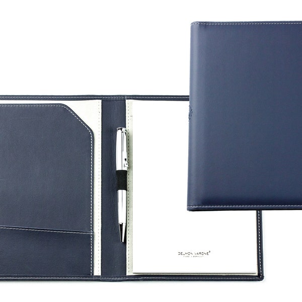 Writing case DIN A5 made of "Eco Apple Leather", recycled eco apple leather conference case with notepad, business case with slots