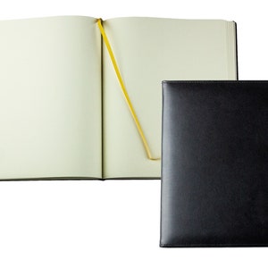 Personalisierbares Gästebuch gebunden Premium Leder - Blanko Buch im Hardcover Leder-Einband zum Gestalten für Hochzeit, Taufe & Geburtstag
