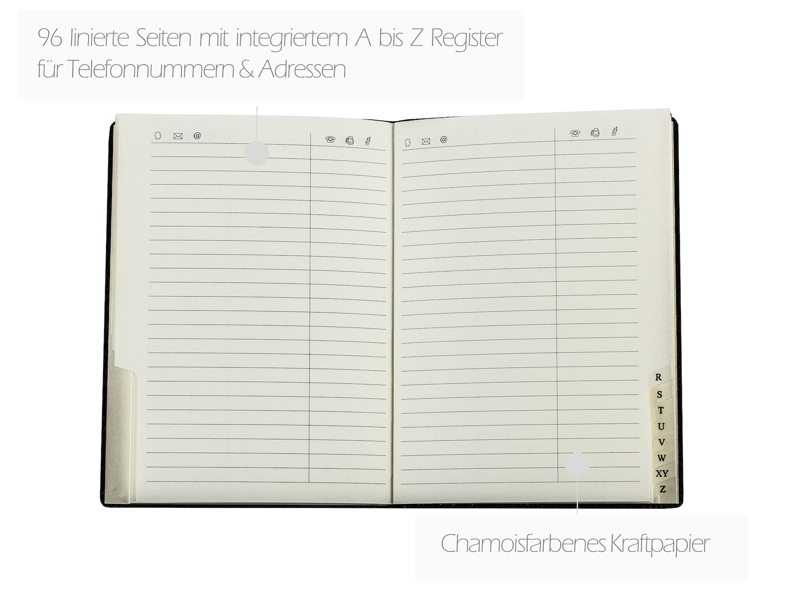 Address Book DIN A6 Bound With AZ Register Premium Leather Etsy UK