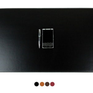 Personalisierbare Schreibtischunterlage XXL Premium Leder, Rutschfeste Schreibunterlage, Schreibtisch Unterlage, Mauspad 70 x 50 cm