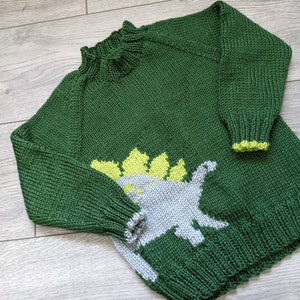 Kids Dino Sweater Knitting Pattern