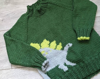 Kids Dino Sweater Knitting Pattern