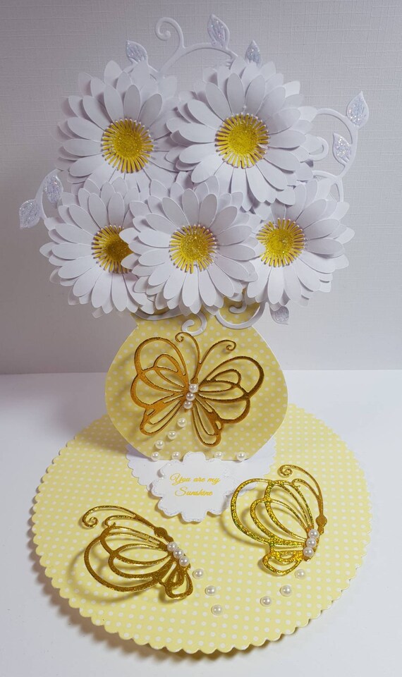 Beautiful Flower Vase Card.. Etsy UK