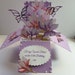 Beautiful personalised pop up box card  with magnolia flowers and butterflies for any occation! 