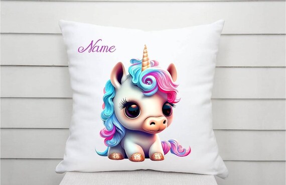 Unicorn cushion cheap personalised