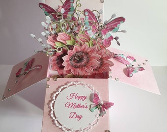 Beautiful Dragonflies Pop up Box Card Can Be Personalised for - Etsy UK