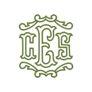 DIGITAL applique font embroidery design, The Lola Monogram Alphabet and Frame Download